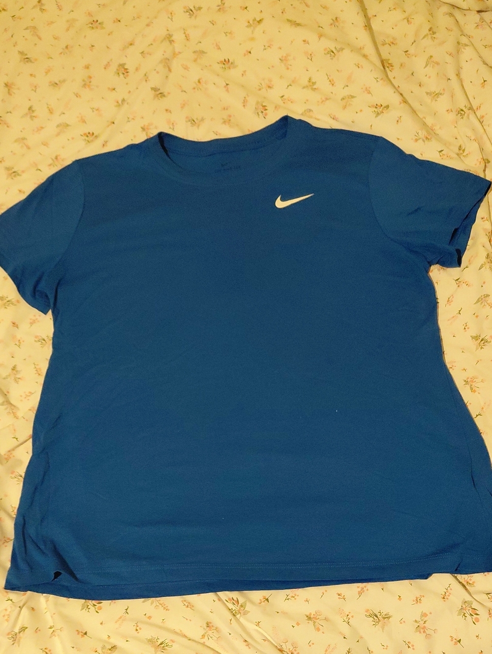 Nike Women’s Royal Blue Short Sleeve Crew Tee with White Swoosh